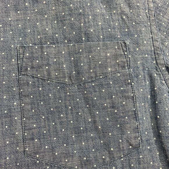 Bonobos Button Down Shirt Mens Small Swiss Dot Long Sleeve Chambray Slim Fit - Picture 6 of 16